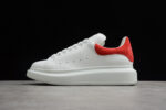 Alexander McQueen Oversized Sneakers – White with Red Suede Heel