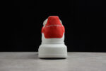 Alexander McQueen Oversized Sneakers – White with Red Suede Heel