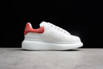 Alexander McQueen Oversized Sneakers – White with Red Suede Heel