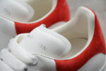 Alexander McQueen Oversized Sneakers – White with Red Suede Heel