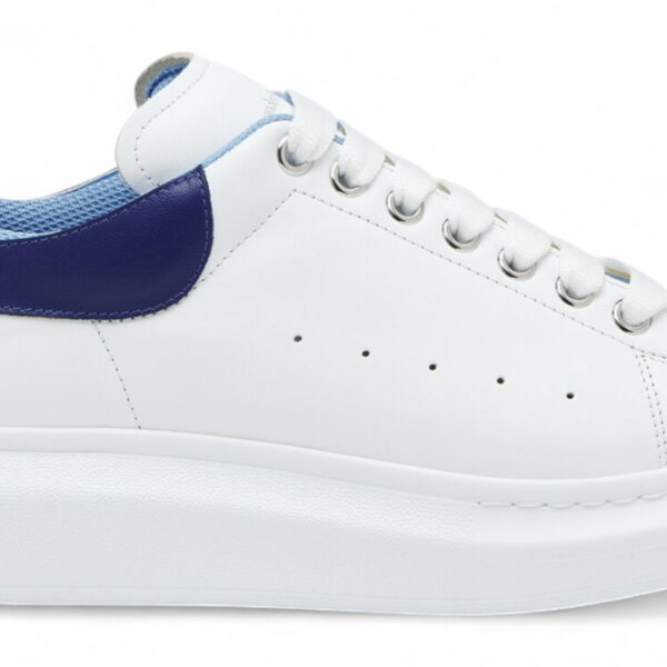 Alexander McQueen Oversized Sneakers – White with Royal Blue Heel