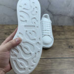 Alexander McQueen Oversized Sneakers – White with Silver Glitter Heel