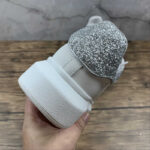 Alexander McQueen Oversized Sneakers – White with Silver Glitter Heel