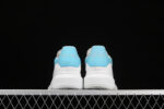 Alexander McQueen Oversized Sneakers – White with Sky Blue Heel & Laces