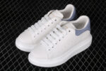 Alexander McQueen Oversized Sneakers – White with Sky Blue Heel Tab