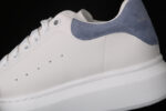 Alexander McQueen Oversized Sneakers – White with Sky Blue Heel Tab