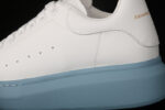 Alexander McQueen Oversized Sneakers – White with Sky Blue Sole