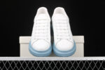 Alexander McQueen Oversized Sneakers – White with Sky Blue Sole