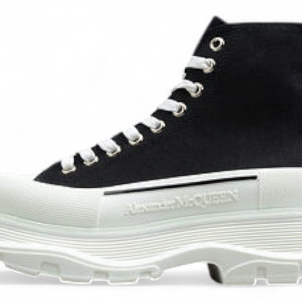 Alexander McQueen Tread Slick High-Top Sneakers – Black/White