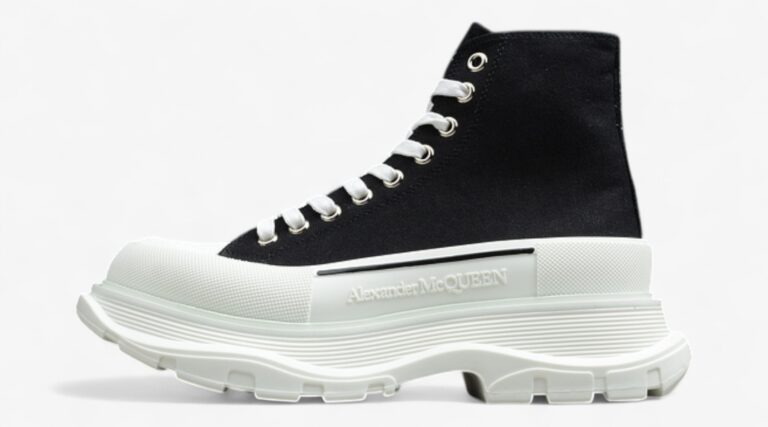 Alexander McQueen Tread Slick High-Top Sneakers – Black/White