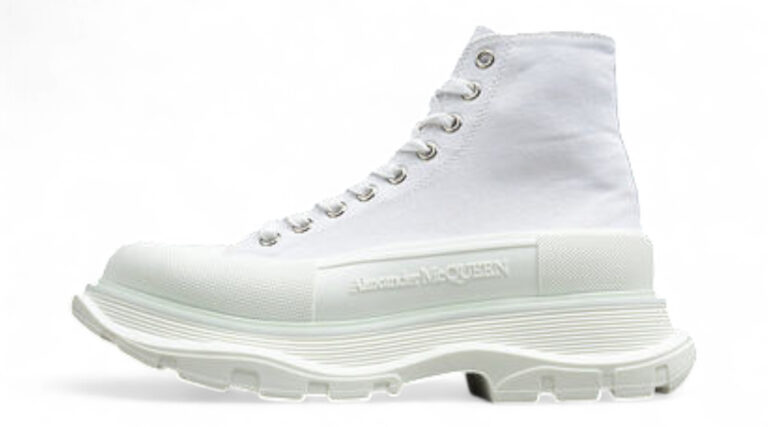 Alexander McQueen Tread Slick High-Top Sneakers – White