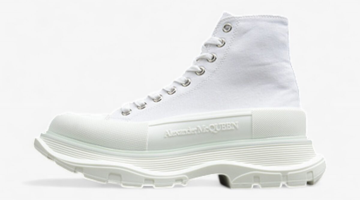 Alexander McQueen Tread Slick High-Top Sneakers – White
