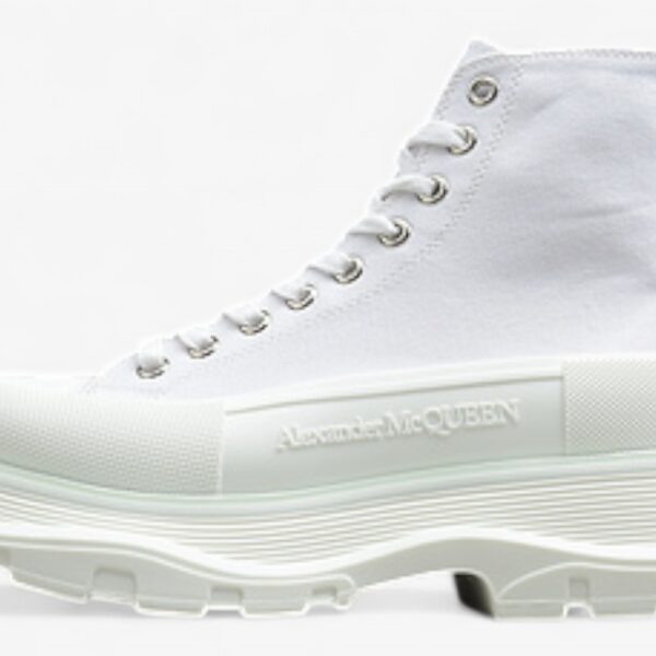Alexander McQueen Tread Slick High-Top Sneakers – White