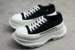 Alexander McQueen Tread Slick Low-Top Sneakers – Black/White