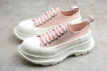 Alexander McQueen Tread Slick Low-Top Sneakers – Pink Canvas