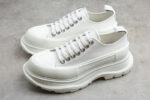 Alexander McQueen Tread Slick Low-Top Sneakers – Triple White
