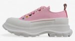 Alexander McQueen Tread Slick Low – Pink Canvas Rainbow Eyelets