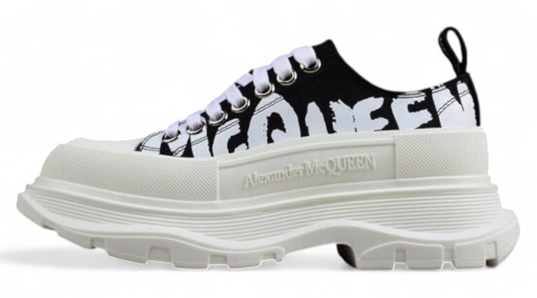 Alexander McQueen Tread Slick Low – White Sole Black/White Logo