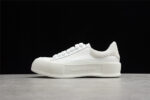 Alexander McQueen Vulcanized Low-Top Sneakers – All White with Suede Heel