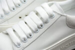 Alexander McQueen Vulcanized Low-Top Sneakers – All White with Suede Heel