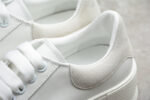 Alexander McQueen Vulcanized Low-Top Sneakers – All White with Suede Heel