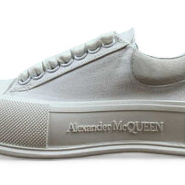 Alexander McQueen Vulcanized Low-Top Sneakers – White