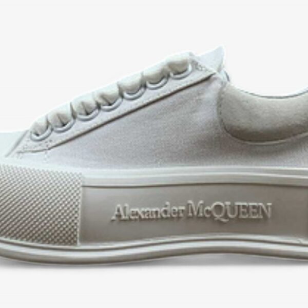 Alexander McQueen Vulcanized Low-Top Sneakers – White