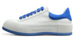 Alexander McQueen Vulcanized Low-Top Sneakers – White & Royal Blue