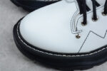 Alexander Mcqueen White High-Top Combat Boot – Black Sole