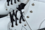 Alexander Mcqueen White High-Top Combat Boot – Black Sole