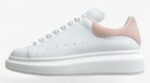 Alexander Mcqueen White Oversized Sneaker with Pink Suede Heel Tab