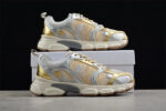Dior B22 Sneaker – White Mesh with Metallic Gold and Silver Overlays