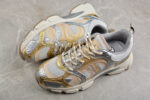 Dior B22 Sneaker – White Mesh with Metallic Gold and Silver Overlays