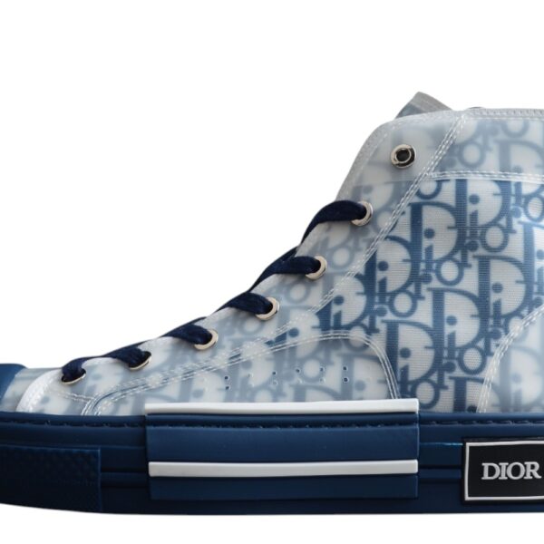 Dior B23 High-Top Sneaker – Blue Oblique Canvas