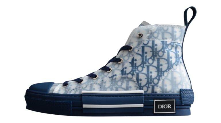 Dior B23 High-Top Sneaker – Blue Oblique Canvas