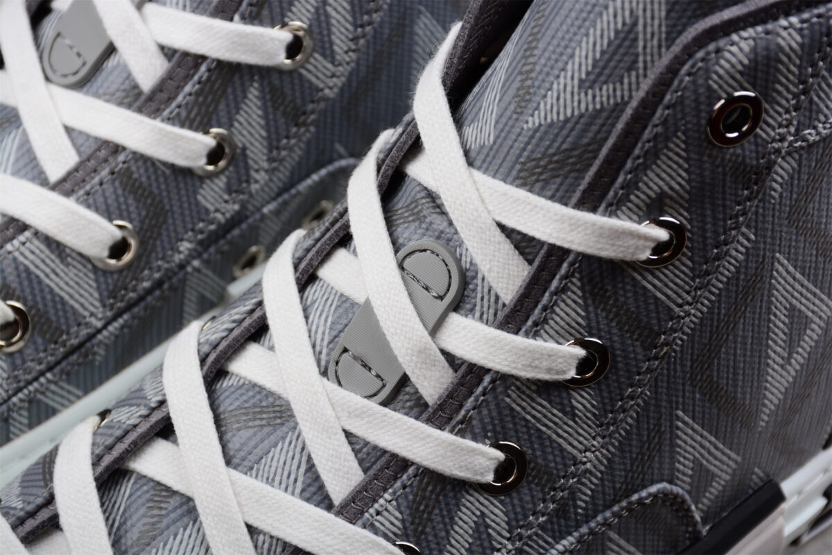 Dior B23 High-Top Sneaker – Grey Oblique Pattern