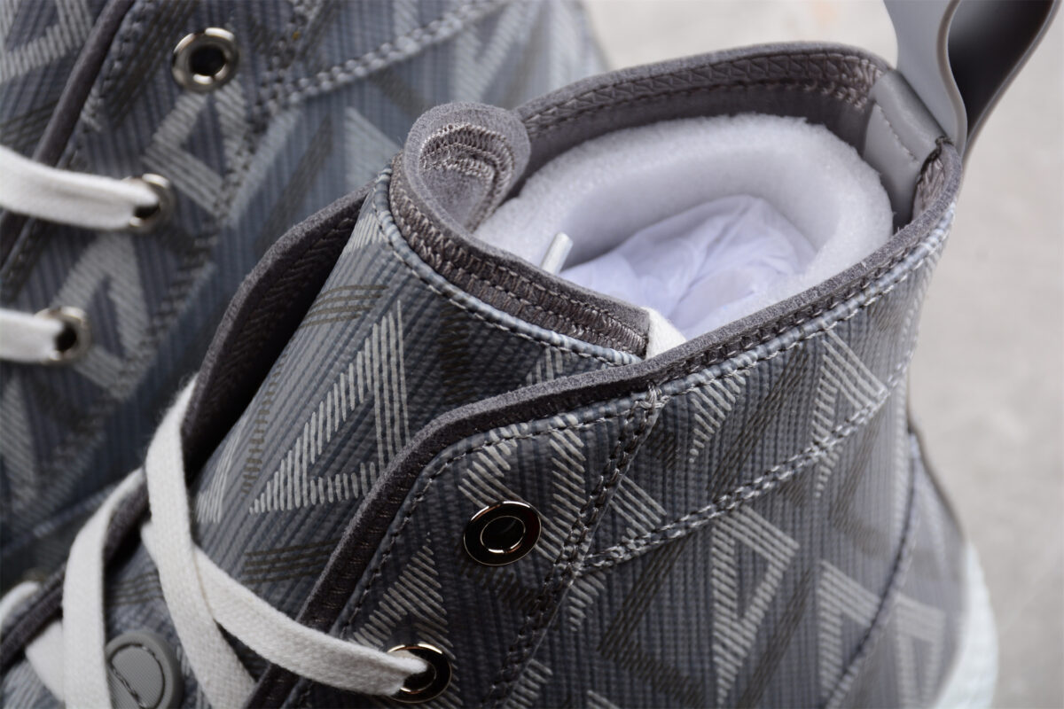 Dior B23 High-Top Sneaker – Grey Oblique Pattern