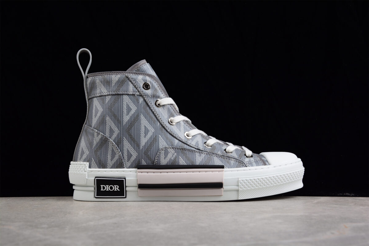 Dior B23 Oblique Low-Top Sneaker – Black with Gum Sole (Copy)