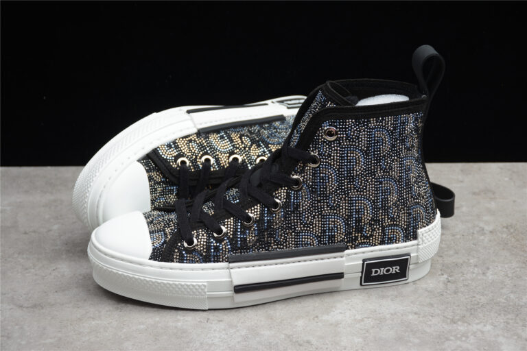 Dior B23 High-Top Sneaker – Oblique Rhinestone Edition