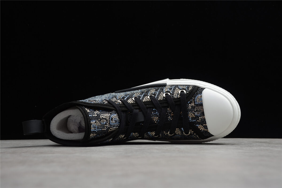 Dior B23 High-Top Sneaker – Oblique Rhinestone Edition