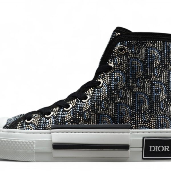 Dior B23 High-Top Sneaker – Oblique Rhinestone Edition