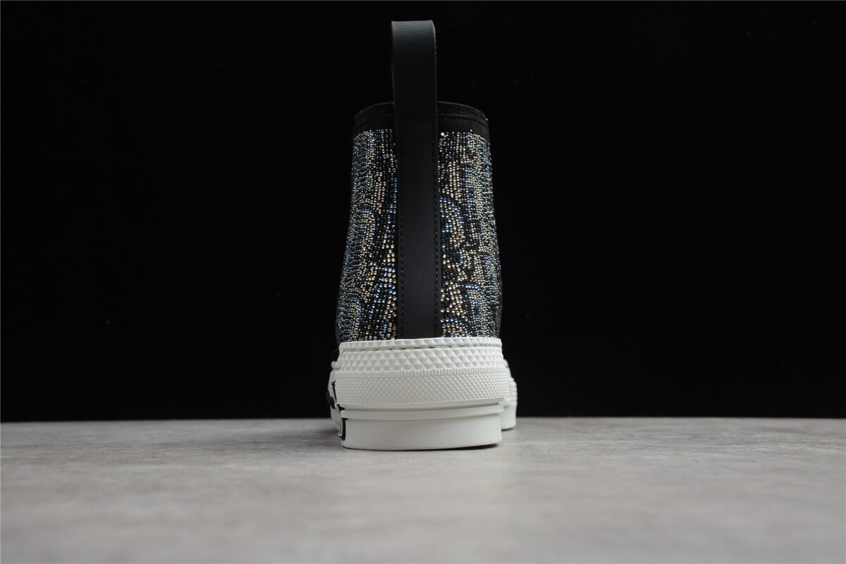 Dior B23 High-Top Sneaker – Oblique Rhinestone Edition