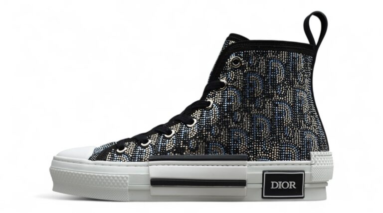 Dior B23 High-Top Sneaker – Oblique Rhinestone Edition