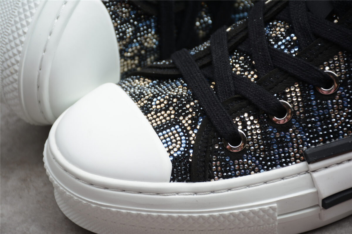 Dior B23 High-Top Sneaker – Oblique Rhinestone Edition