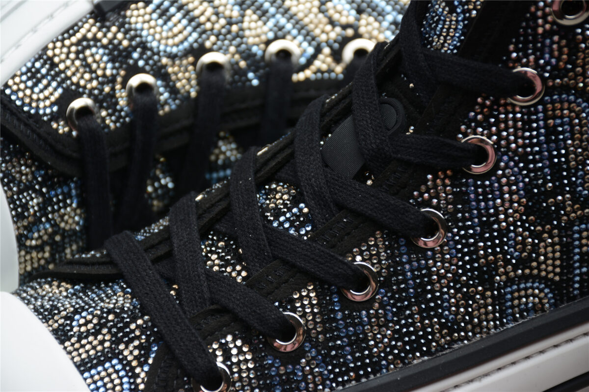 Dior B23 High-Top Sneaker – Oblique Rhinestone Edition