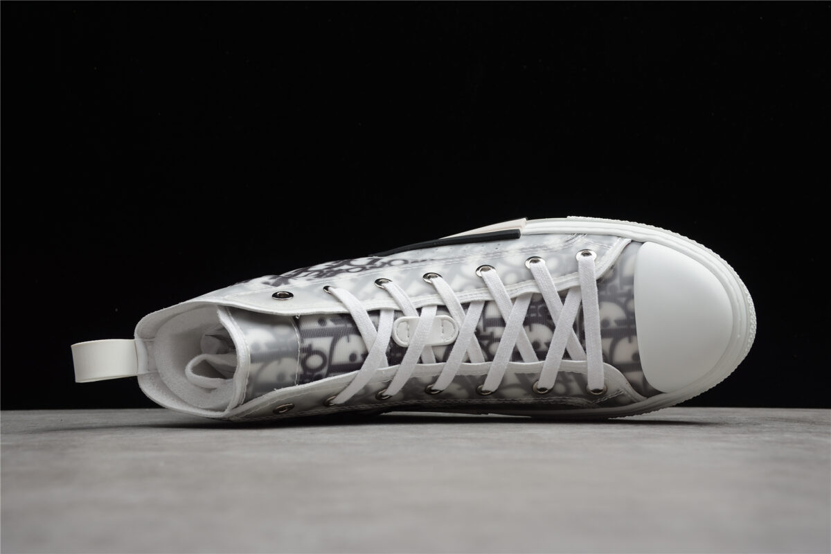 Dior B23 High-Top Sneaker – Transparent Grey Oblique