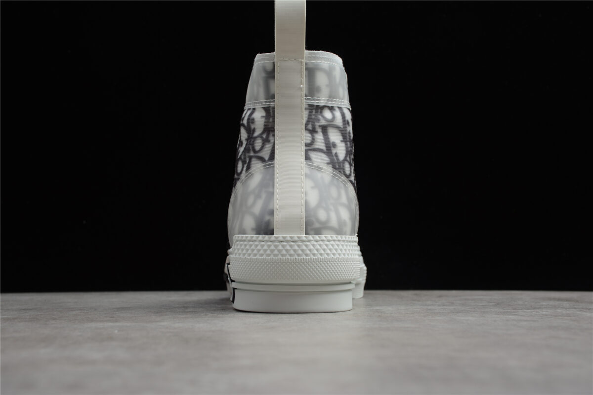 Dior B23 High-Top Sneaker – Transparent Grey Oblique