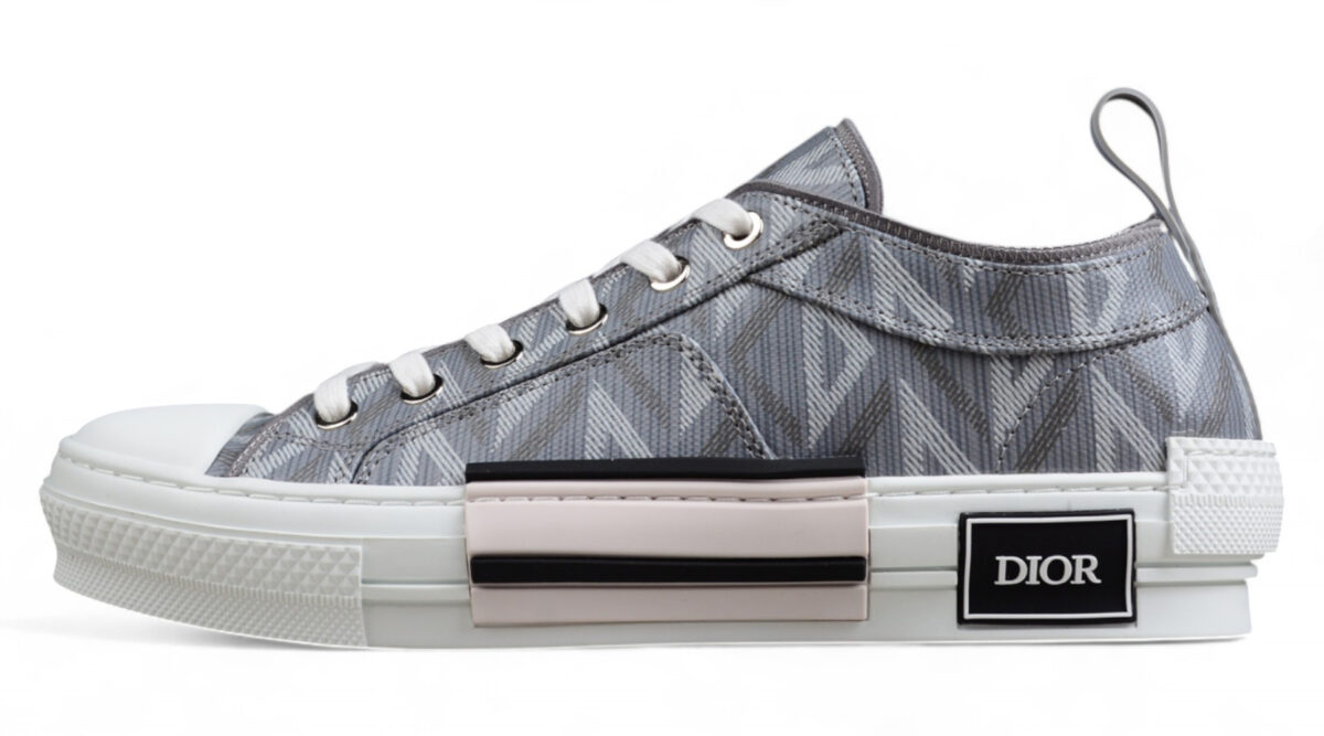 Dior B23 Low-Top Sneaker – Grey Oblique Pattern