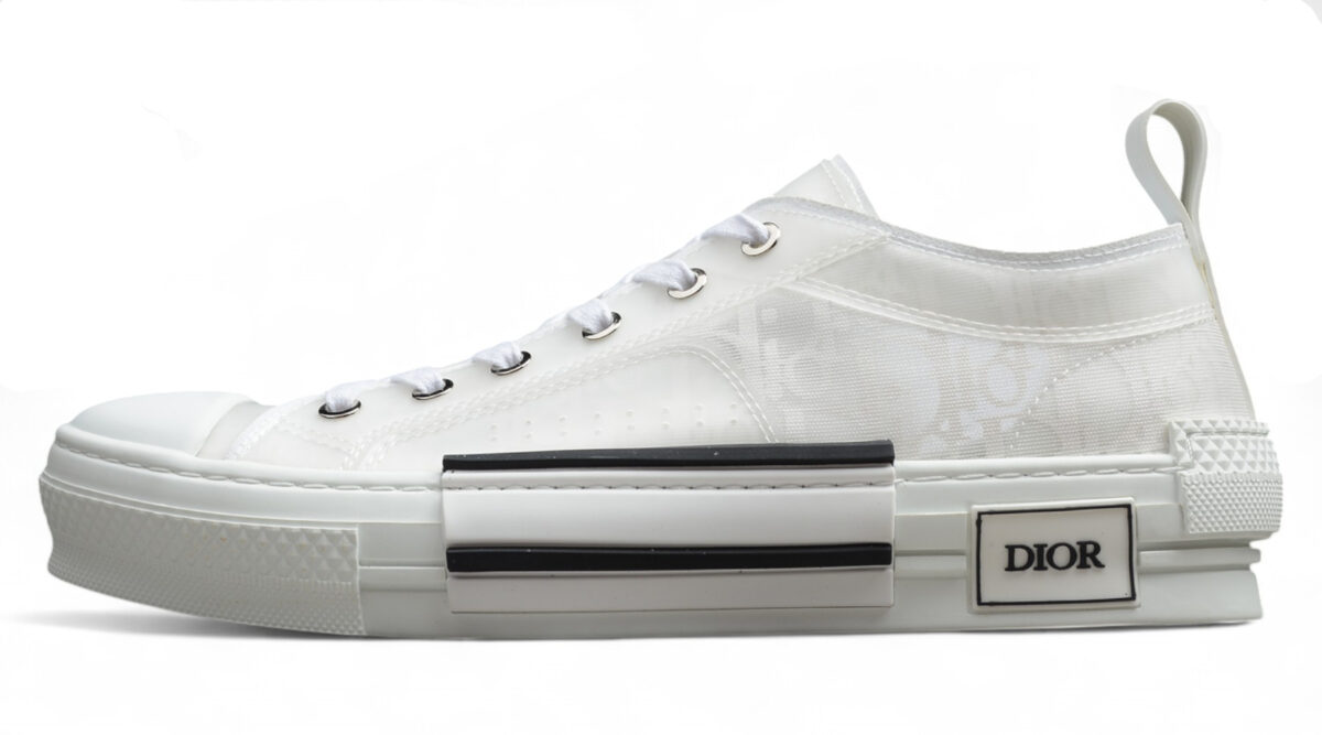 Dior B23 Low-Top Sneaker – White Oblique Transparent