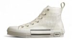 Dior B23 Oblique High-Top Sneaker – White/Transparent